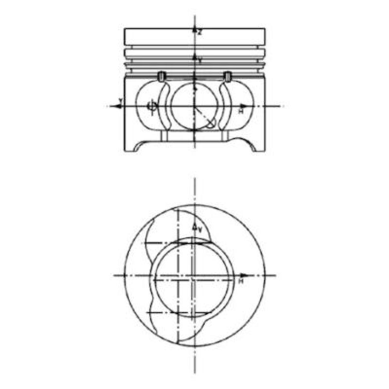 Piston KOLBENSCHMIDT 40190610 - Visuel 1