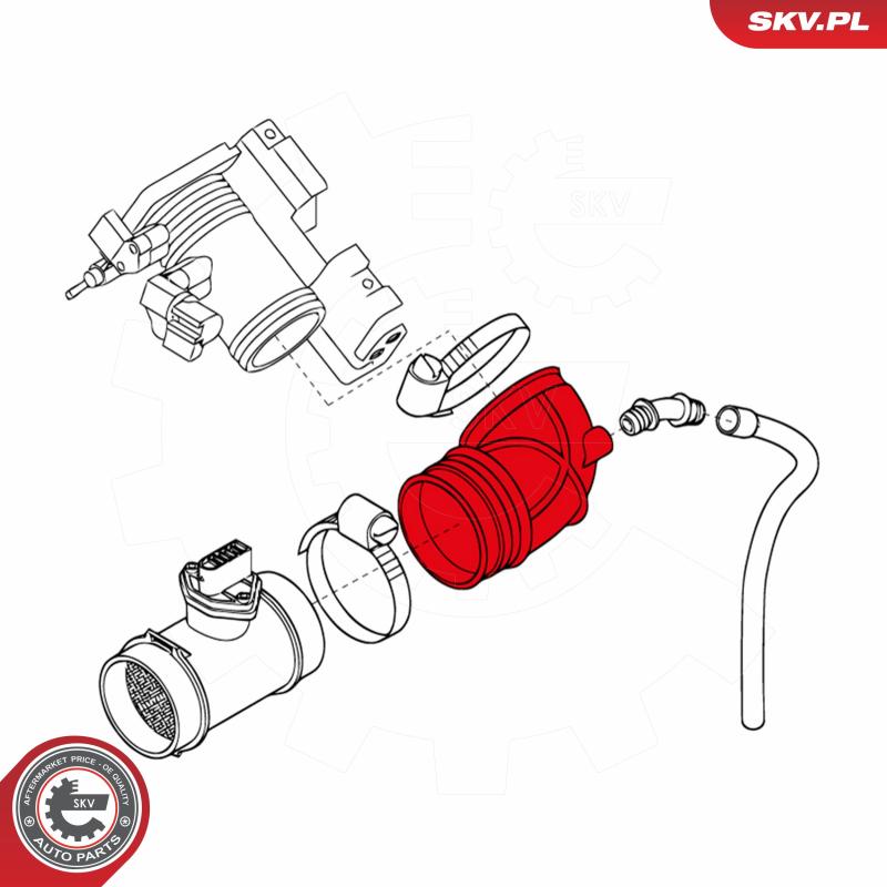 Tuyau d'aspiration, alimentation d'air ESEN SKV 24SKV472 - Visuel 3