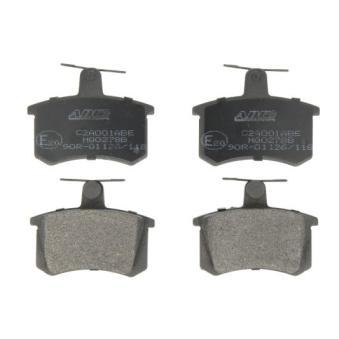 Jeu de 4 plaquettes de frein arrière ABE