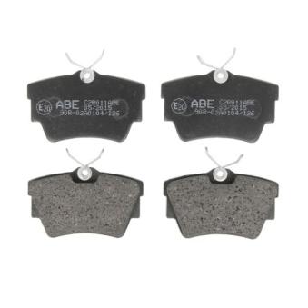 Jeu de 4 plaquettes de frein arrière ABE