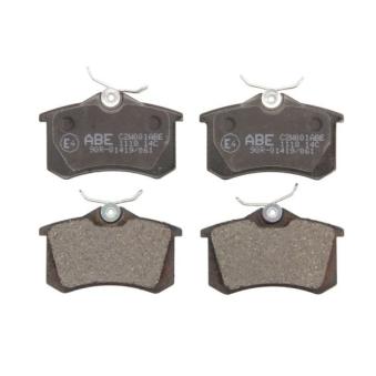 Jeu de 4 plaquettes de frein arrière ABE C2W001ABE