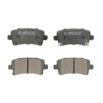 Jeu de 4 plaquettes de frein arrière ABE
