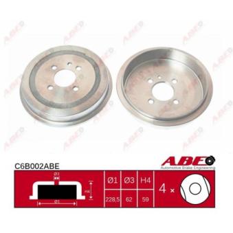 Tambour de frein ABE C6B002ABE