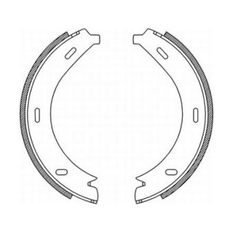 Jeu de mâchoires de frein, frein de stationnement ABE CRM005ABE