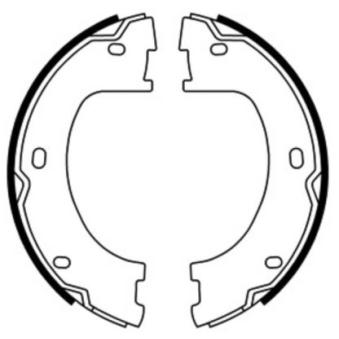 Jeu de mâchoires de frein, frein de stationnement ABE CRM015ABE