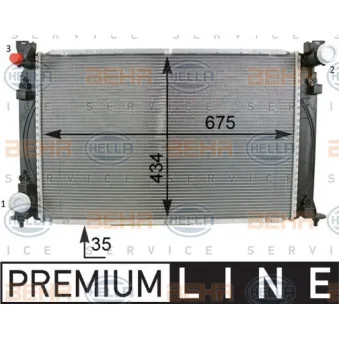 Radiateur, refroidissement du moteur BEHR HELLA SERVICE