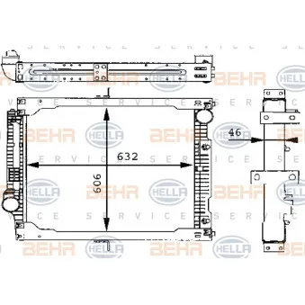 Radiateur, refroidissement du moteur BEHR HELLA SERVICE