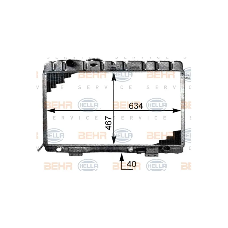 Radiateur, refroidissement du moteur BEHR HELLA SERVICE 8MK 376 709-781