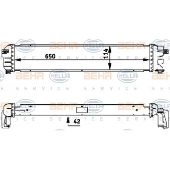 Radiateur, refroidissement du moteur BEHR HELLA SERVICE