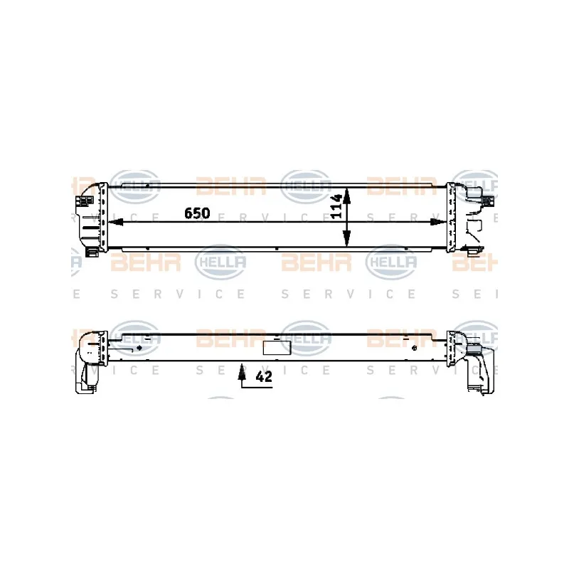 Radiateur, refroidissement du moteur BEHR HELLA SERVICE 8MK 376 717-421