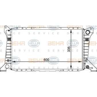Radiateur, refroidissement du moteur BEHR HELLA SERVICE