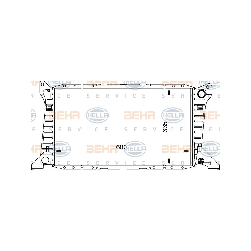 Radiateur, refroidissement du moteur BEHR HELLA SERVICE 8MK 376 764-021