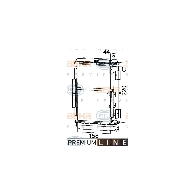Radiateur, refroidissement du moteur BEHR HELLA SERVICE 8MK 376 765-251