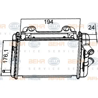 Radiateur, refroidissement du moteur BEHR HELLA SERVICE