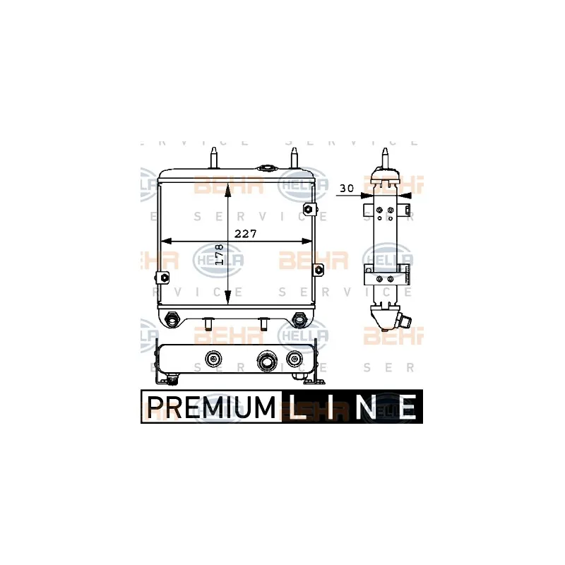 Radiateur d'huile BEHR HELLA SERVICE 8MO 376 725-461