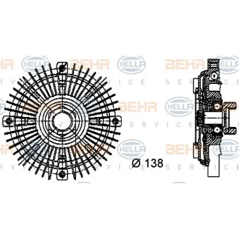 Embrayage, ventilateur de radiateur BEHR HELLA SERVICE