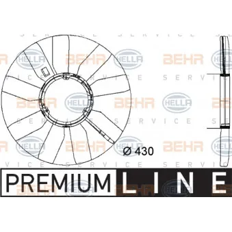 Roue du souffleur, refroidissementdu moteur BEHR HELLA SERVICE