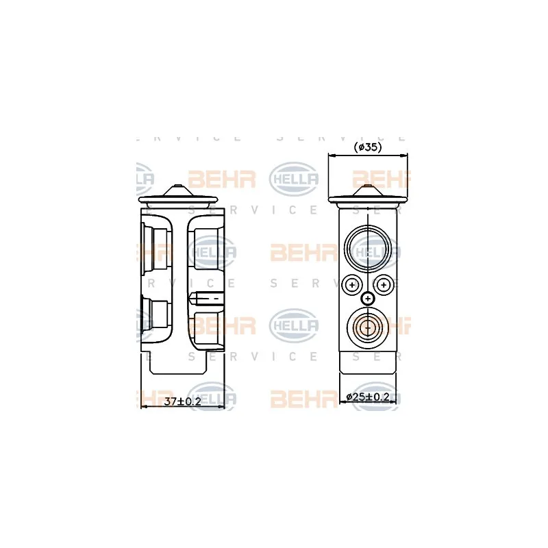 Détendeur, climatisation BEHR HELLA SERVICE 8UW 351 004-234