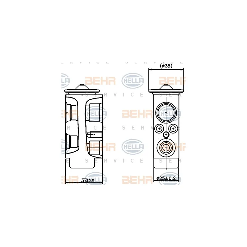 Détendeur, climatisation BEHR HELLA SERVICE 8UW 351 004-244