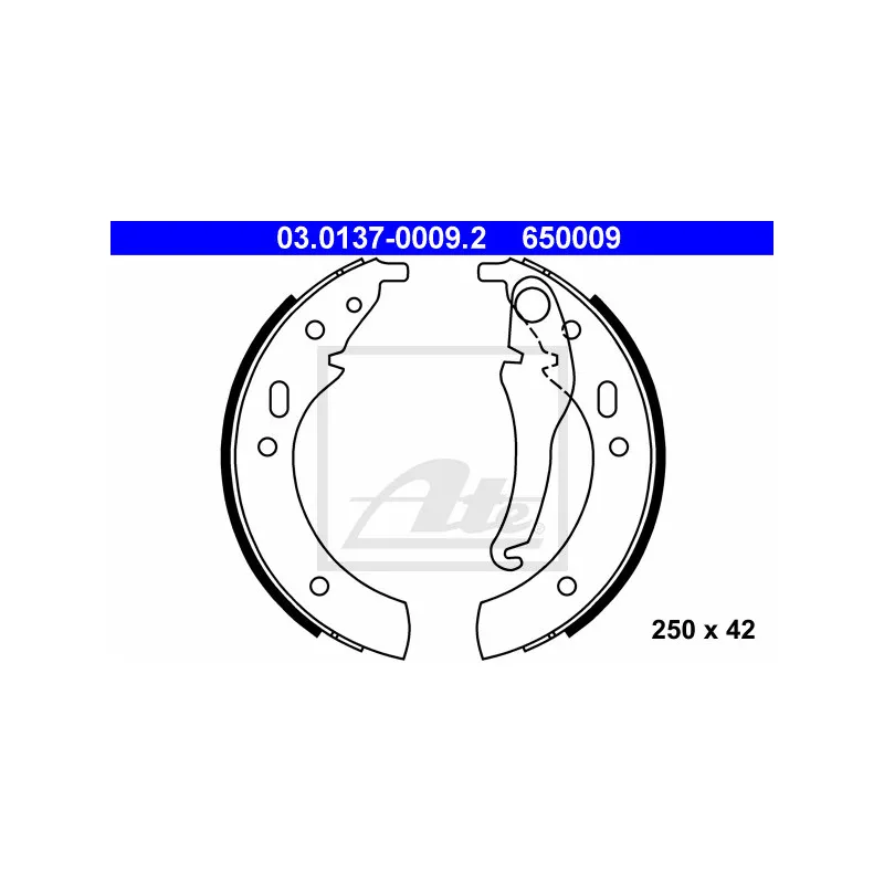 Jeu de mâchoires de frein ATE 03.0137-0009.2