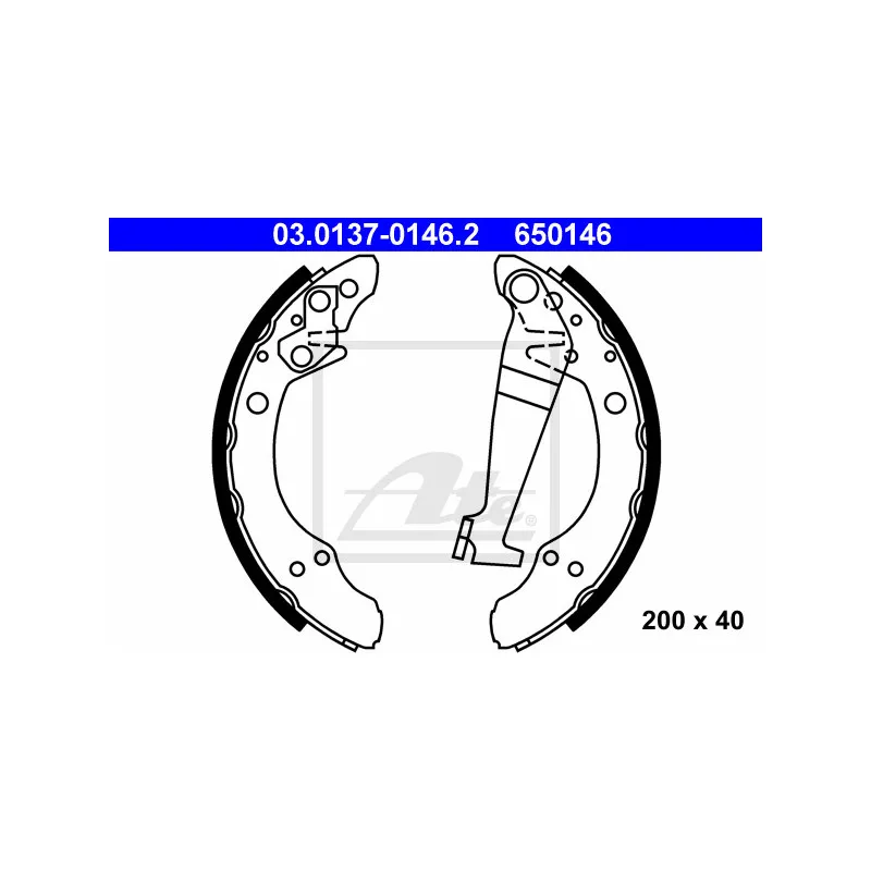 Jeu de mâchoires de frein ATE 03.0137-0146.2