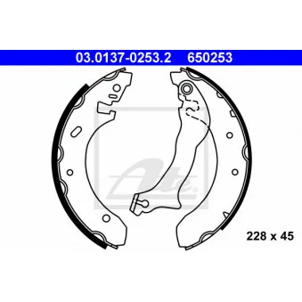 Jeu de mâchoires de frein ATE 03.0137-0253.2