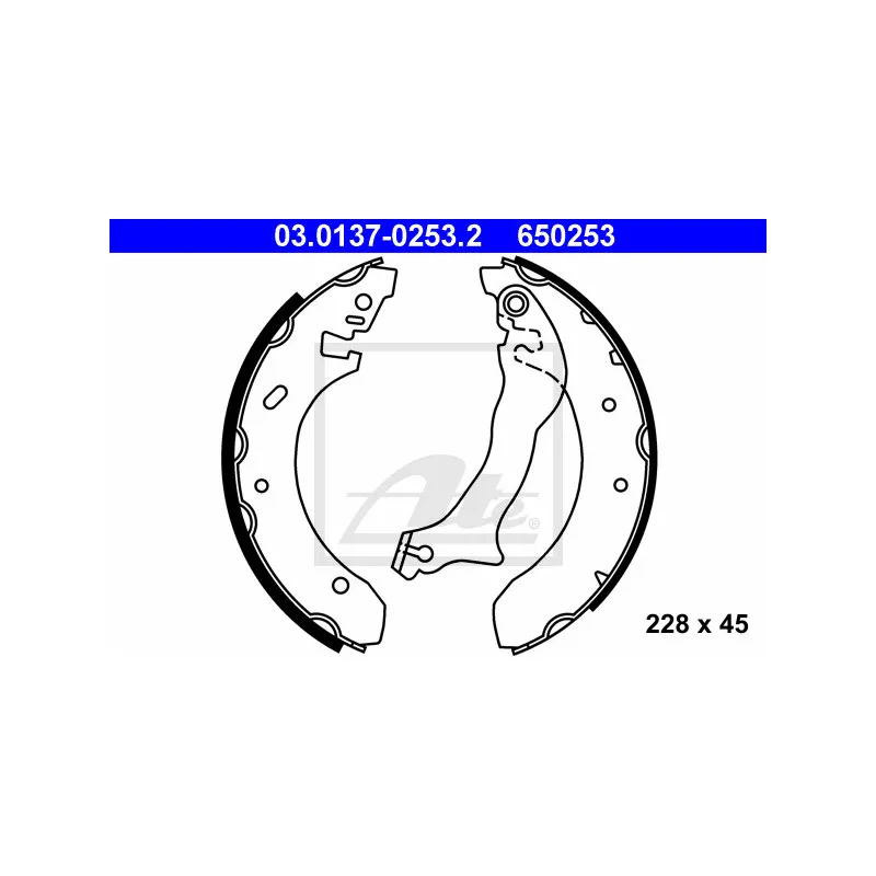 Jeu de mâchoires de frein ATE 03.0137-0253.2