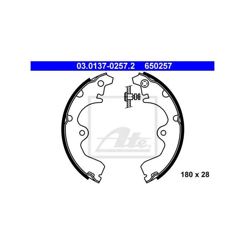 Jeu de mâchoires de frein ATE 03.0137-0257.2