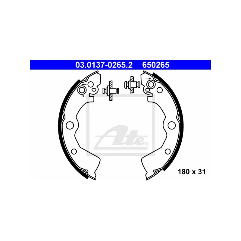 Jeu de mâchoires de frein ATE 03.0137-0265.2