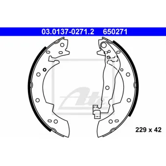 Jeu de mâchoires de frein ATE 03.0137-0271.2