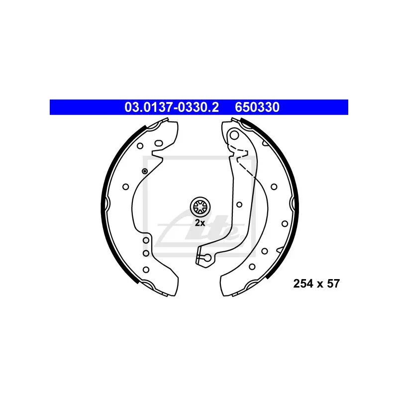 Jeu de mâchoires de frein ATE 03.0137-0330.2