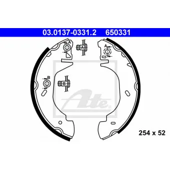 Jeu de mâchoires de frein ATE 03.0137-0331.2