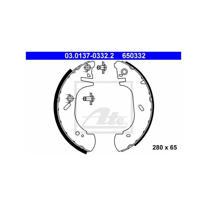 Jeu de mâchoires de frein ATE 03.0137-0332.2