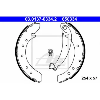 Jeu de mâchoires de frein ATE 03.0137-0334.2