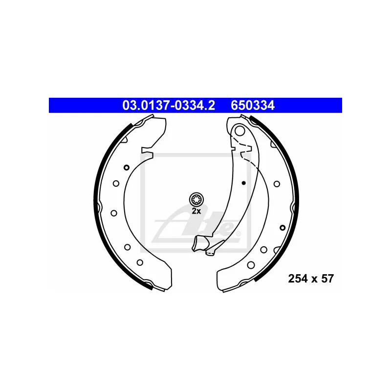 Jeu de mâchoires de frein ATE 03.0137-0334.2