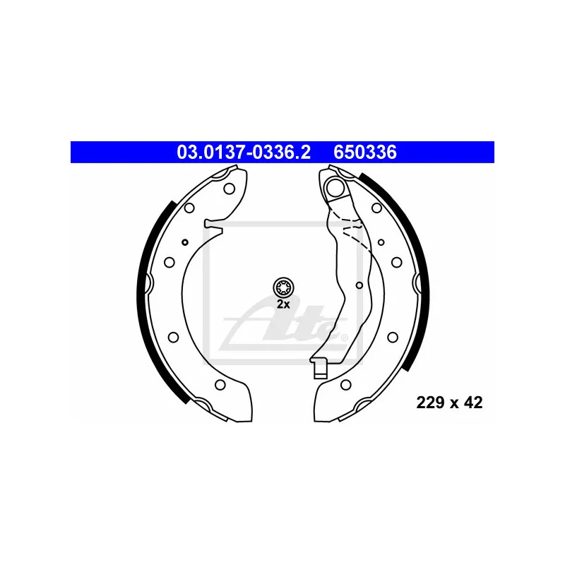 Jeu de mâchoires de frein ATE 03.0137-0336.2