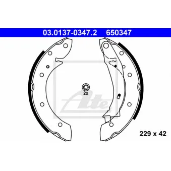 Jeu de mâchoires de frein ATE 03.0137-0347.2