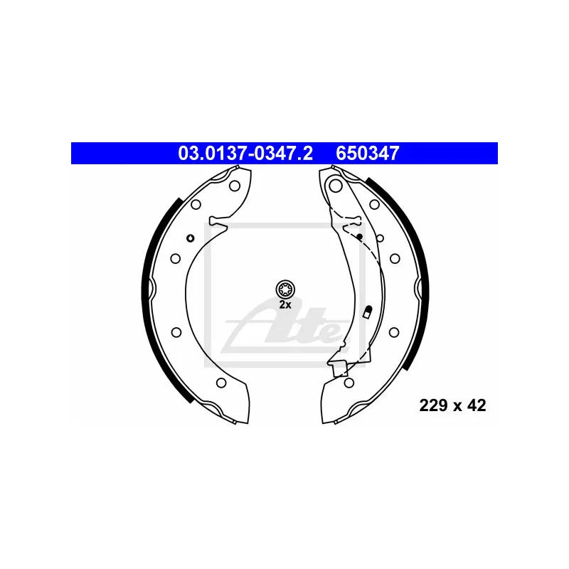 Jeu de mâchoires de frein ATE 03.0137-0347.2