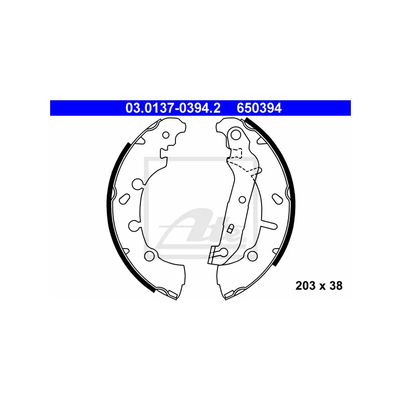 Jeu de mâchoires de frein ATE 03.0137-0394.2
