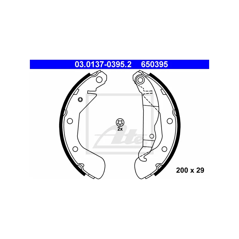 Jeu de mâchoires de frein ATE 03.0137-0395.2