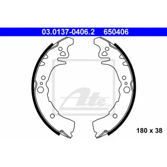 Jeu de mâchoires de frein ATE 03.0137-0406.2