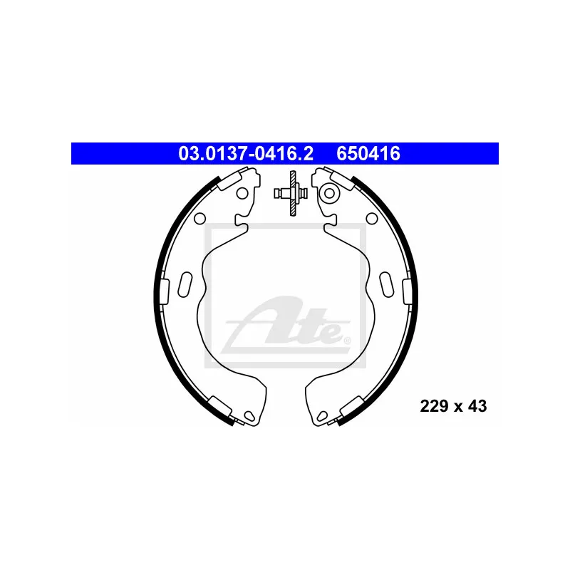 Jeu de mâchoires de frein ATE 03.0137-0416.2