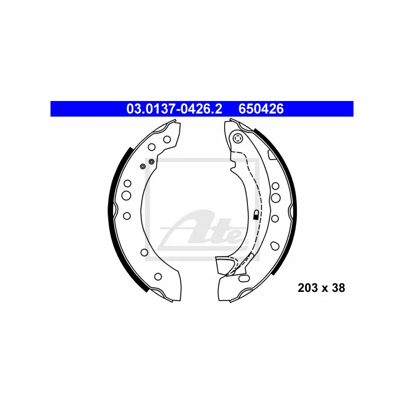Jeu de mâchoires de frein ATE 03.0137-0426.2