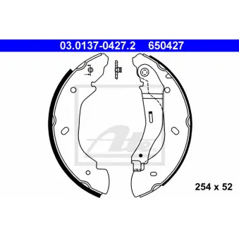 Jeu de mâchoires de frein ATE 03.0137-0427.2