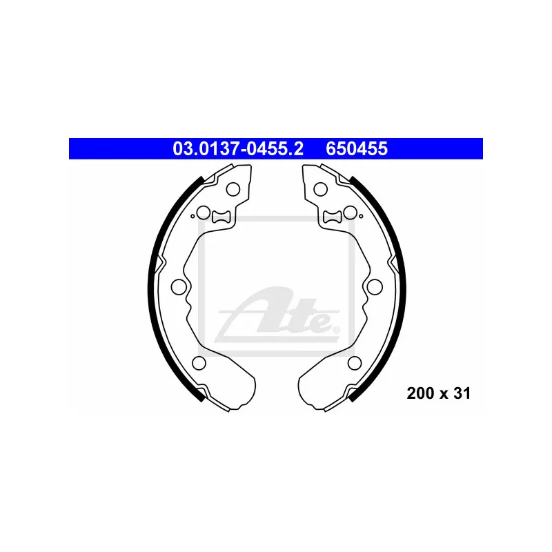 Jeu de mâchoires de frein ATE 03.0137-0455.2