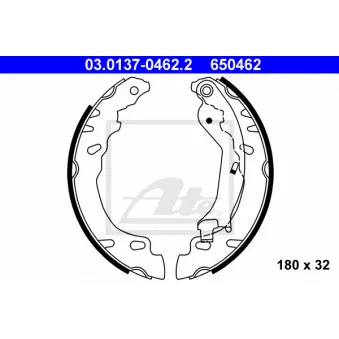 Jeu de mâchoires de frein ATE 03.0137-0462.2