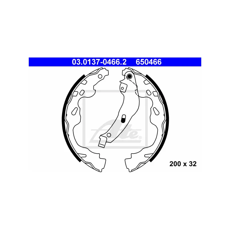 Jeu de mâchoires de frein ATE 03.0137-0466.2
