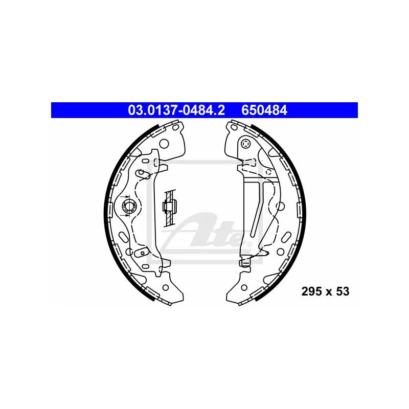 Jeu de mâchoires de frein ATE 03.0137-0484.2
