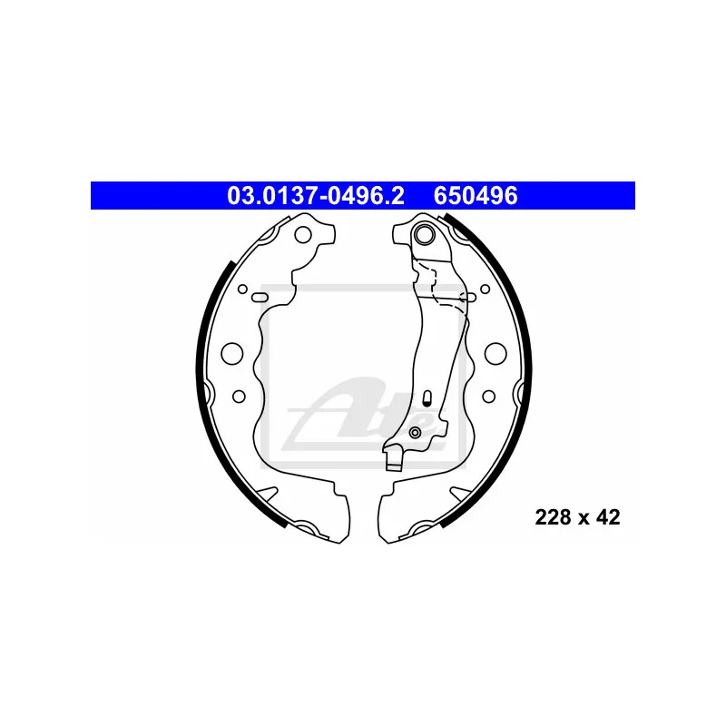 Jeu de mâchoires de frein ATE 03.0137-0496.2