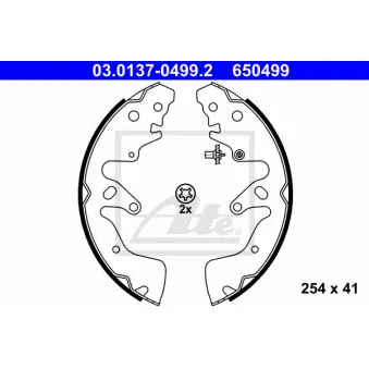 Jeu de mâchoires de frein ATE 03.0137-0499.2